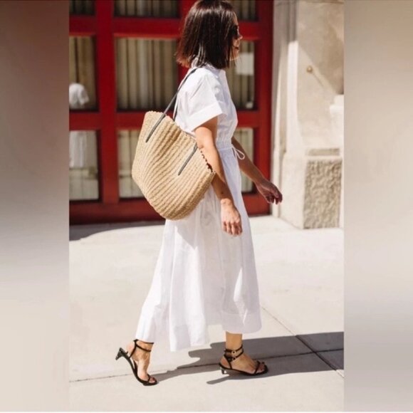 J. Crew Elena shirt-dress in cotton poplin, white size 8 - Picture 4 of 8